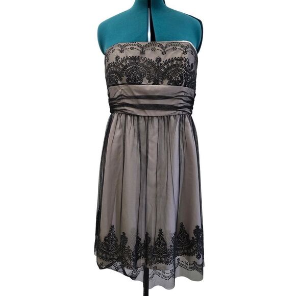 David’s Bridal Strapless Prom Dress Women's Size 16 Vintage 2009 Y2K - Picture 1 of 9